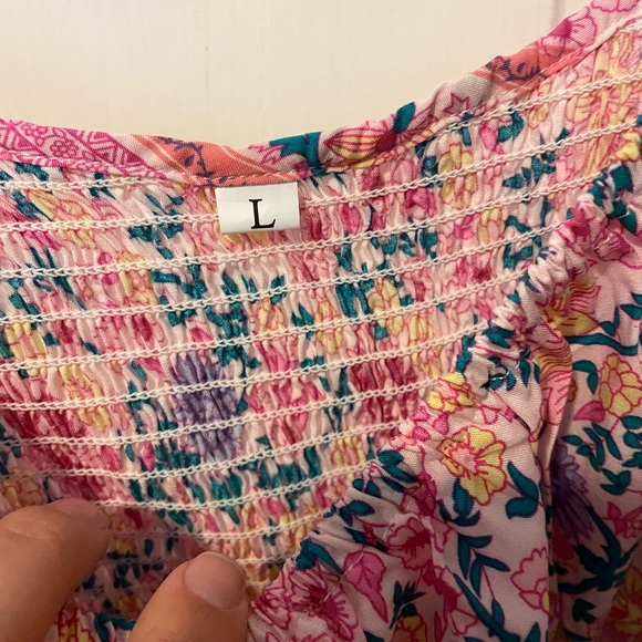 Matching set, crop top and wide leg pants. - Picture 3 of 8